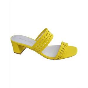 NEW PELLE MODA women's ralli slip-on heels in yellow